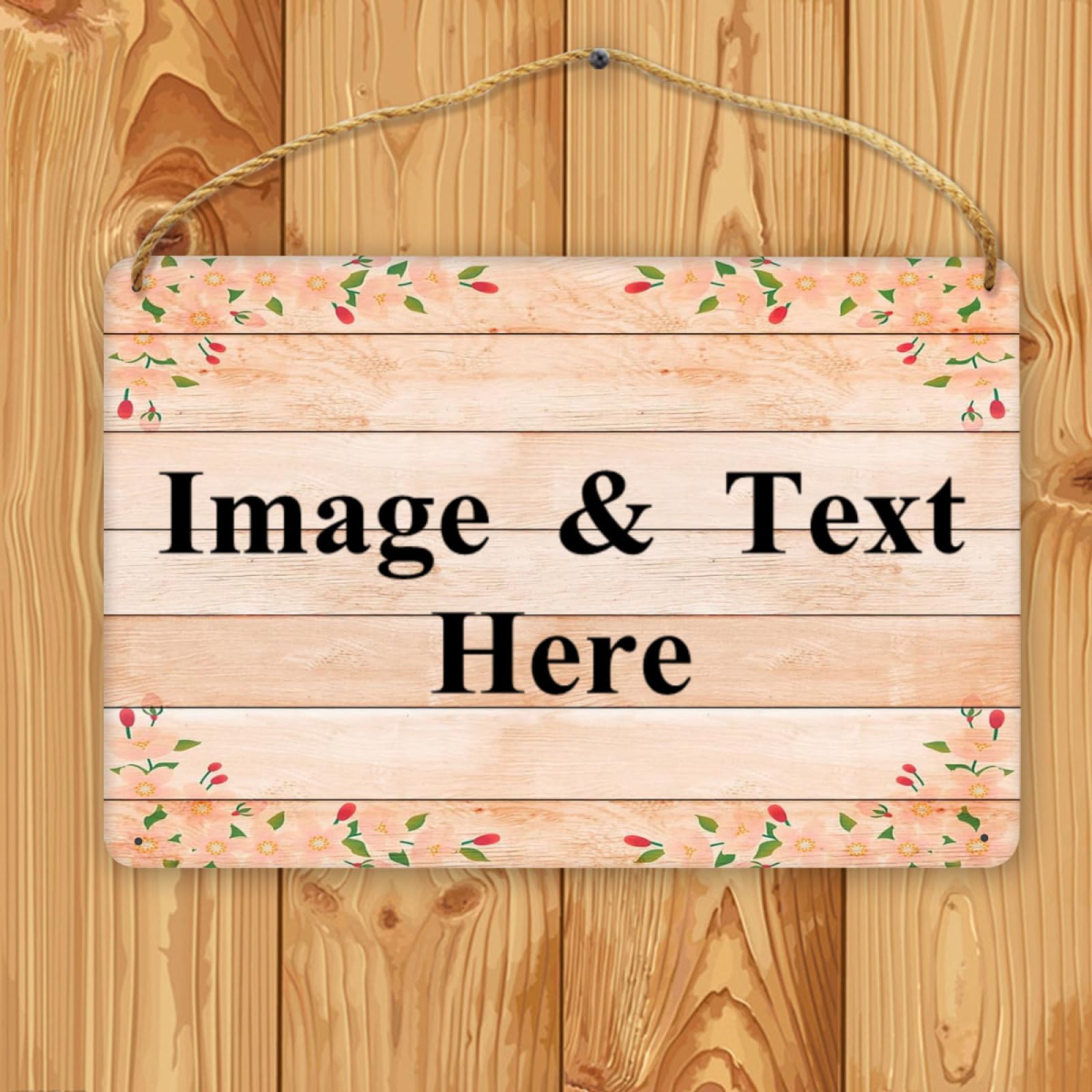 NLWQEKV Letrero de Madera Personalizado para Puerta, Placa Colgante para el Hogar, Jardín y Exterior de la Granja