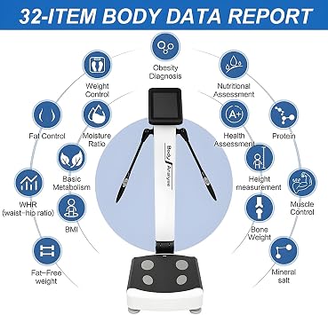 Body Fat Scale, 8 Electrodes Weighing Scale for Body Weight Fat Percentage, Scale Digital, Smart Scale & Body Analyzer, 20 Body Composition Scale with Report