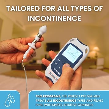 TensCare Perfect PFE Men - Clinically Tailored EMS Programmes to Strengthen and Tone the Pelvic Floor. Treat Stress, Mixed and Urge Incontinence. TENS Programme to Help Relieve Chronic Pelvic Pain