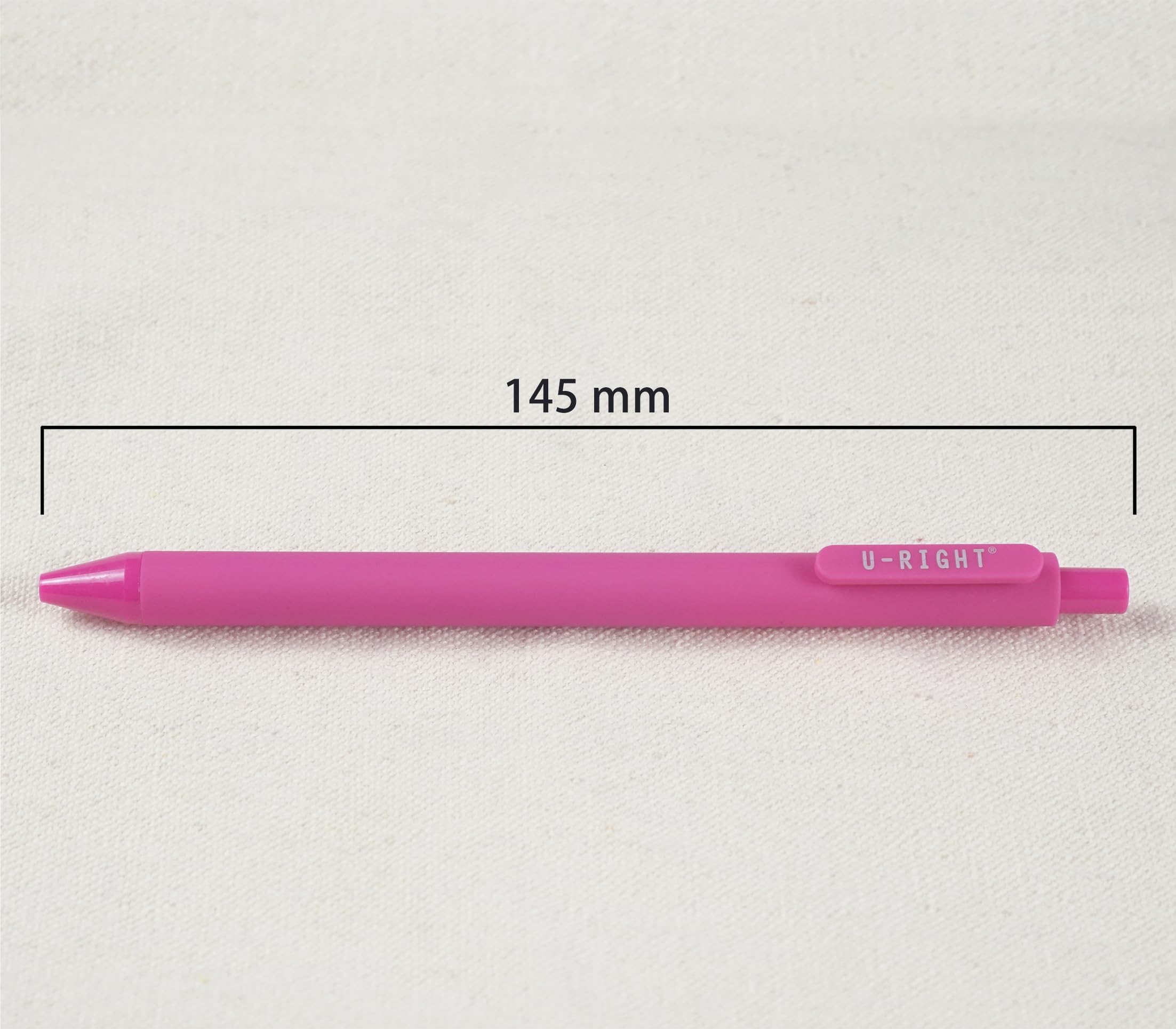 U-RIGHT 12 bolígrafos de tinta de gel rosa, tinta negra