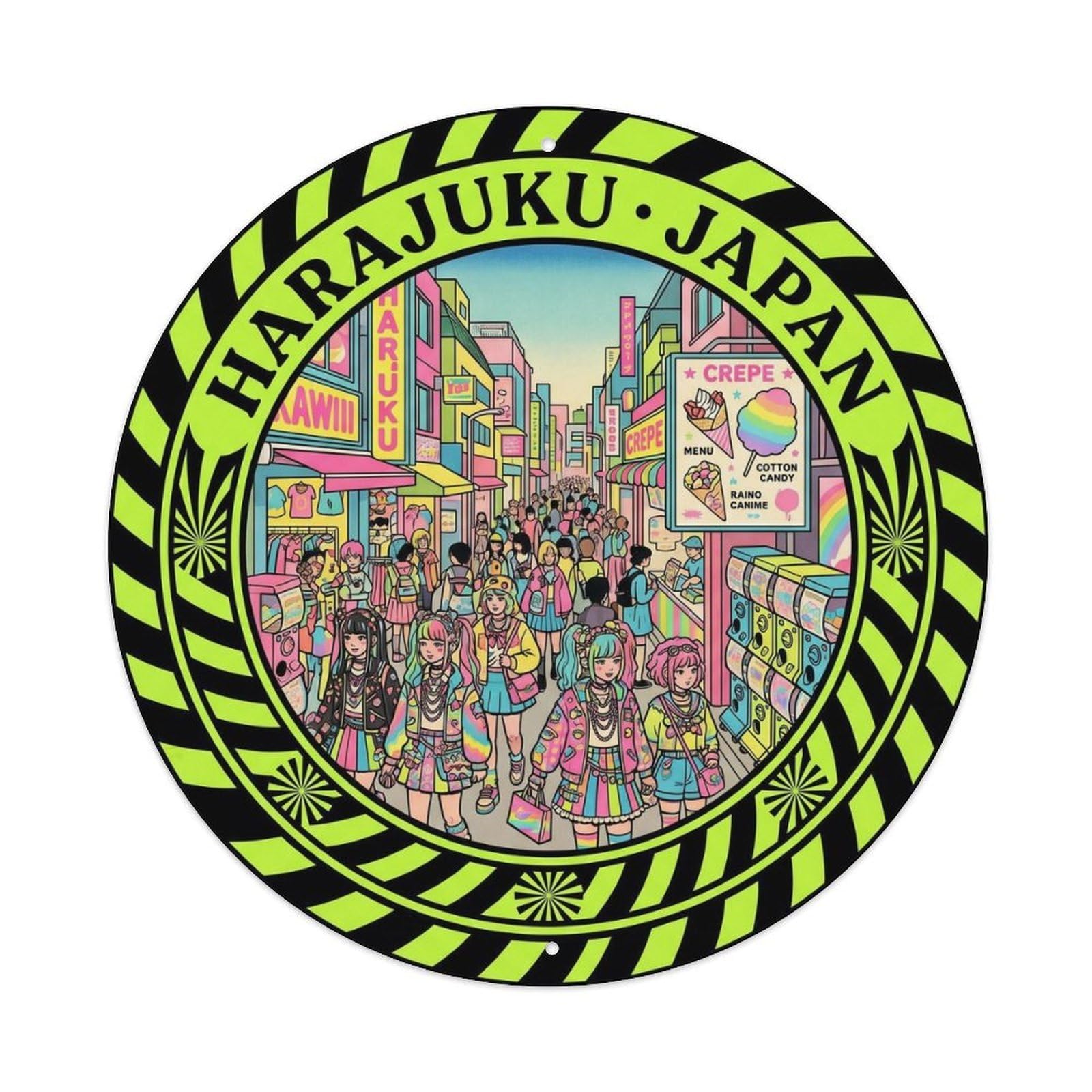 Tokyo Harajuku Temple Travel Heritage Landmark Cultural Metal Tin Sign