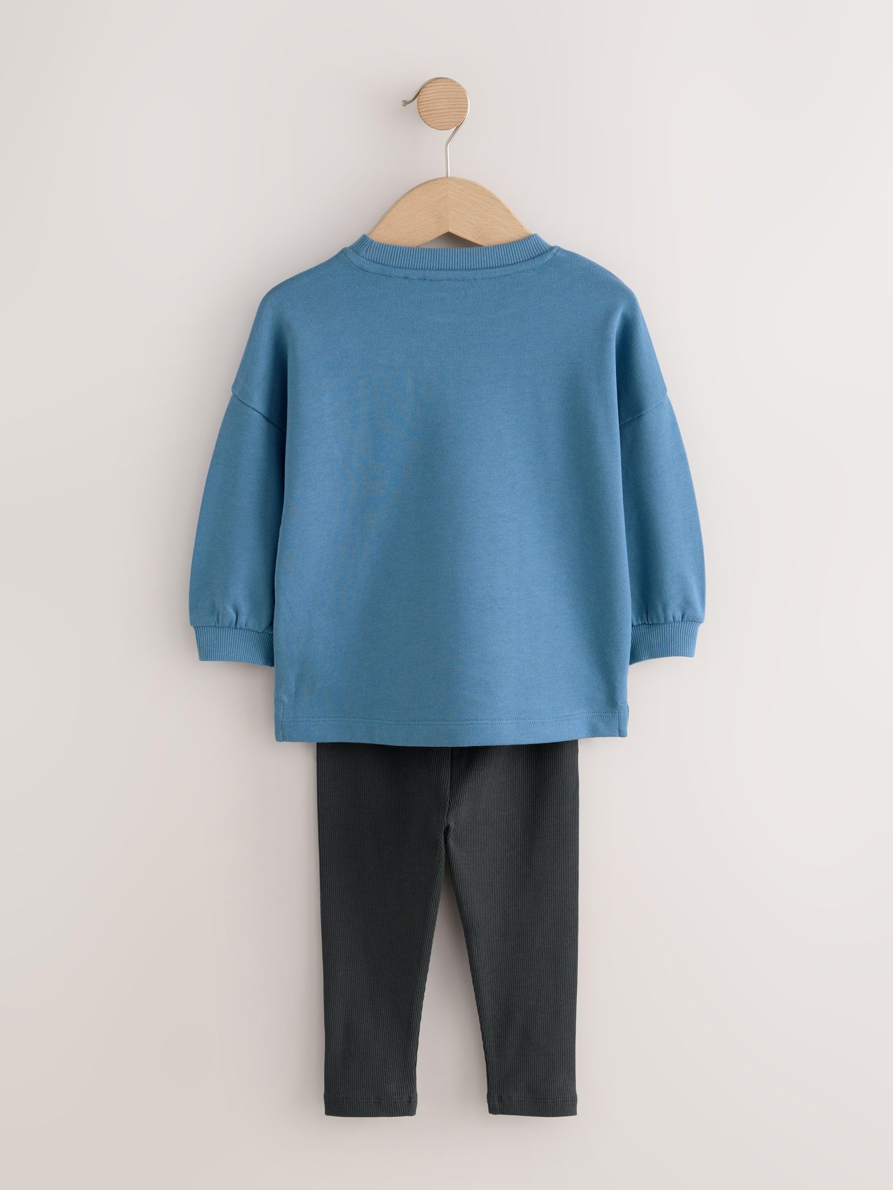 NEXT Jungen Langarmoberteil und Leggings im 3er-Set