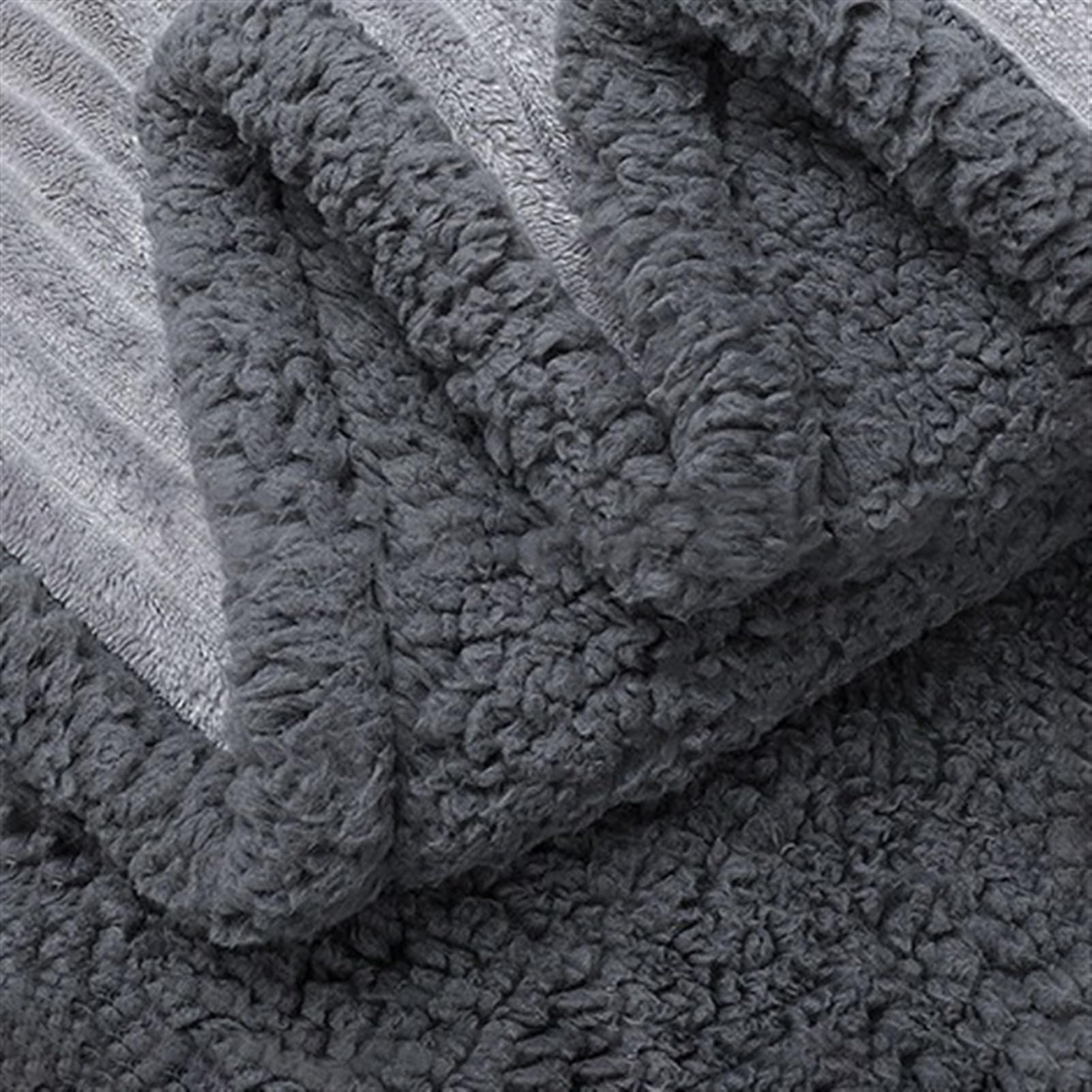 Manta impermeable reversible para mascotas para perros y gatos, manta de felpa suave para interiores, lavable, cama, sofá, coche, funda protectora gris, 145 x 216 cm