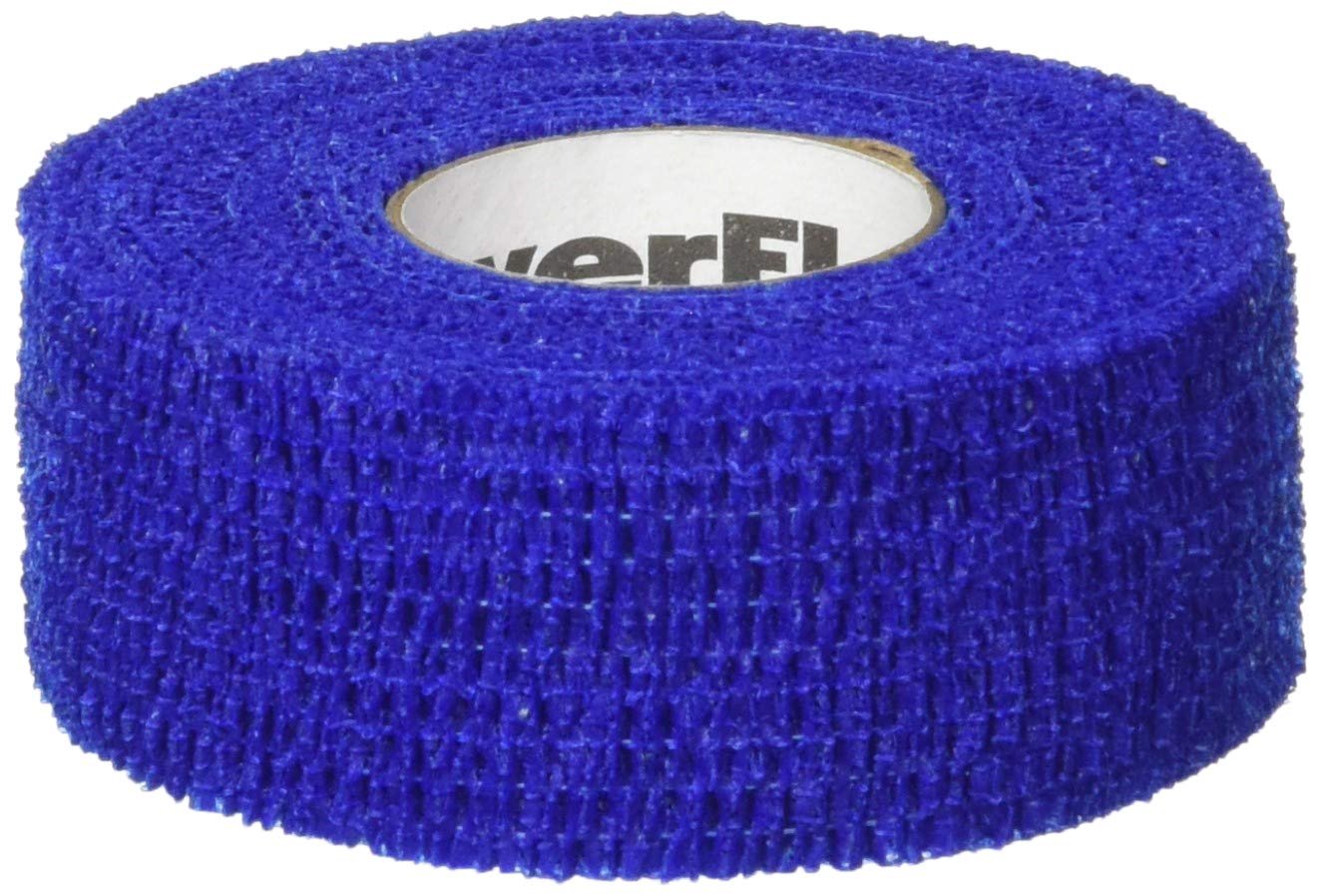 PowerFlex Self Adherent Tape, Latex, Athletic Tape, Blue, 1
