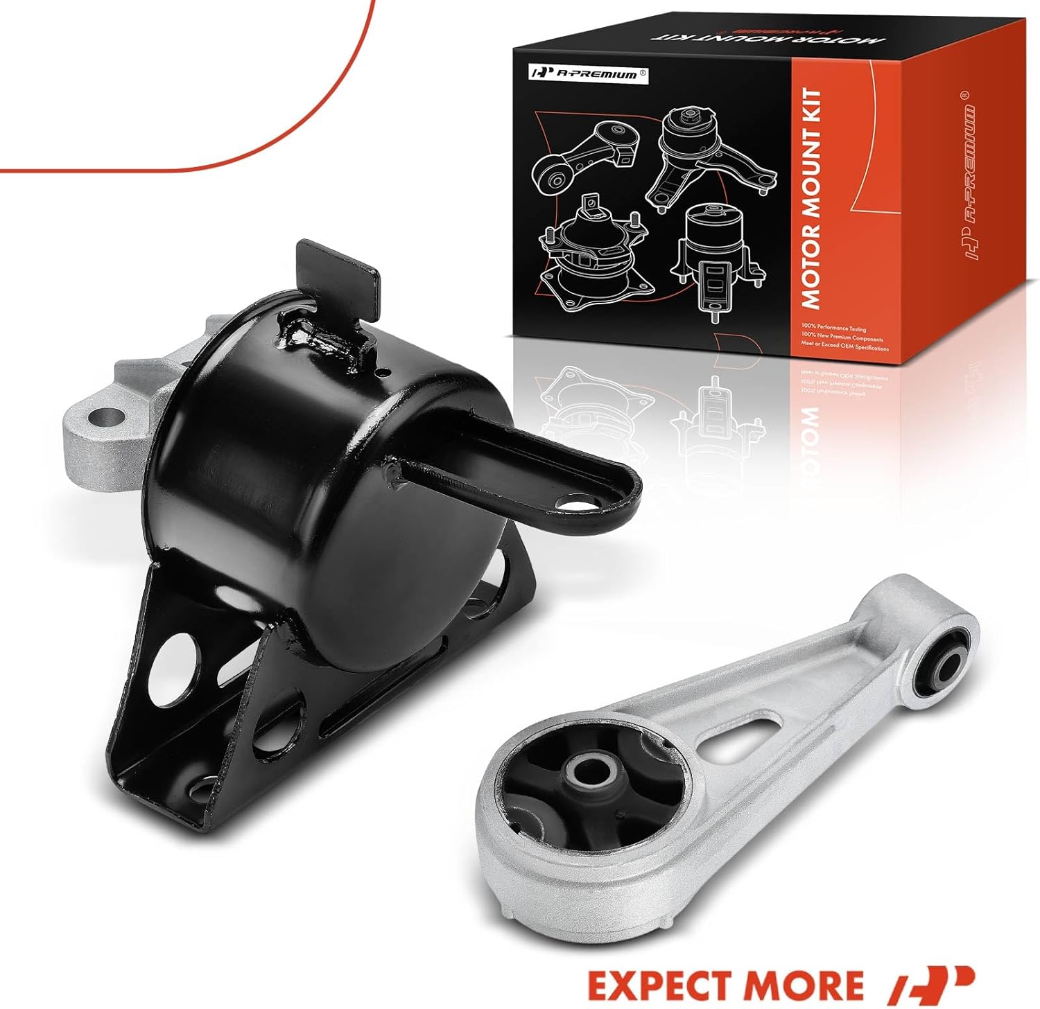 A-Premium 2PCS Engine Motor Mount and Torque Strut Mount Set Compatible with Chevrolet Spark 2013 2014 2015, 1.2L