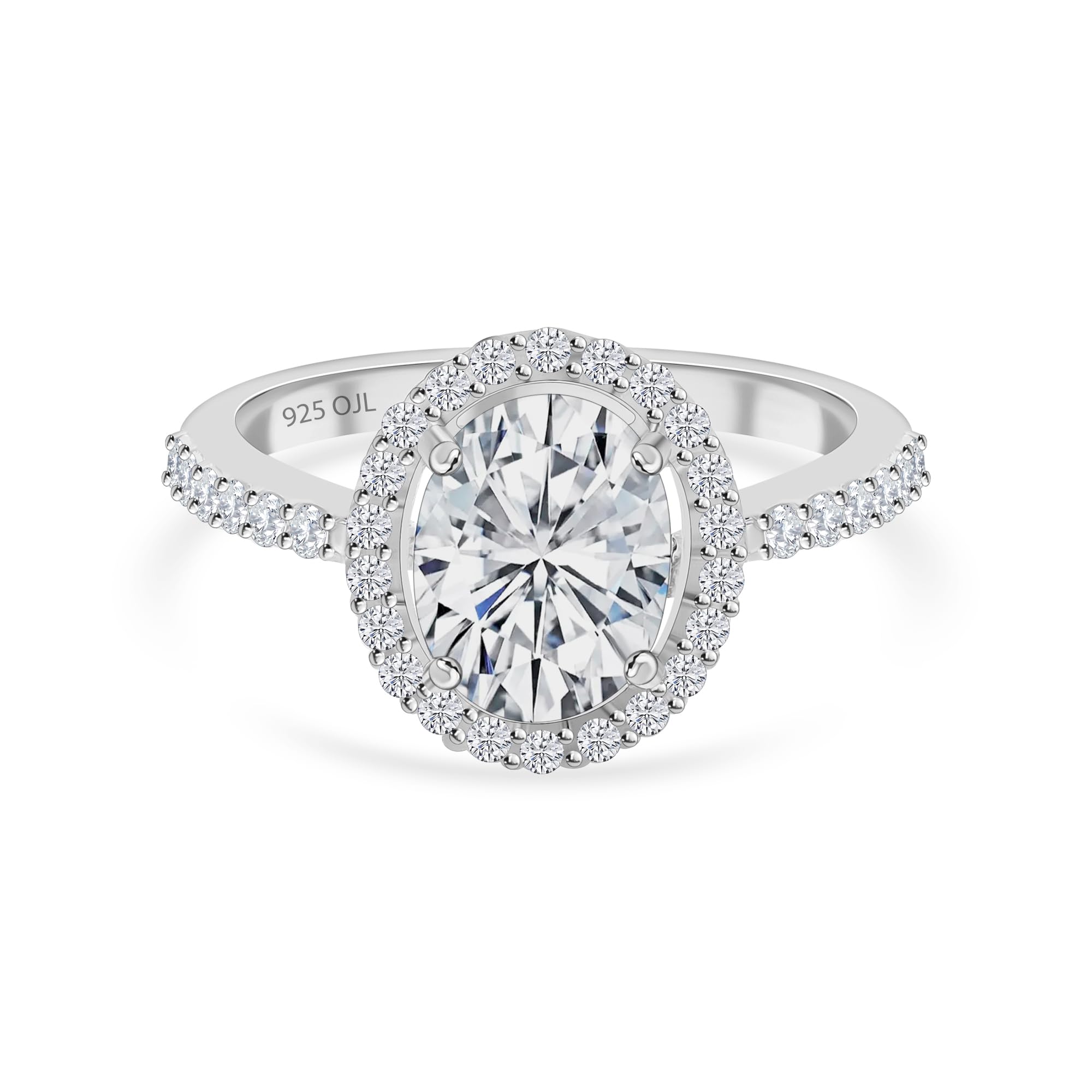 Ornate Jewels 925 Silver Oval AAA Grade American Diamond and Cubic Zirconia Halo Ring for Women and Girls Engagement Wedding Gift (B08CRQDNDJ) Amazon Price History, Amazon Price Tracker