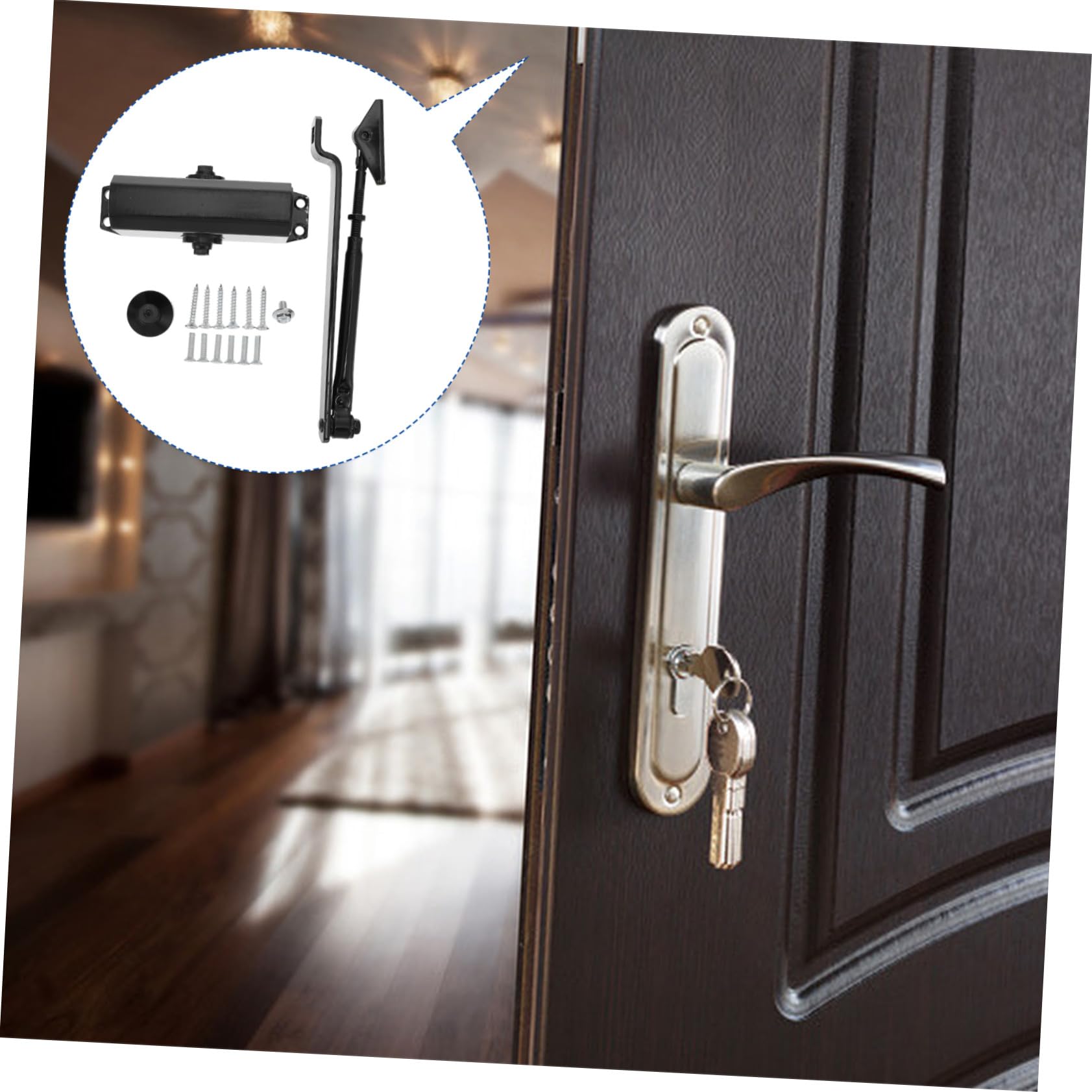 Tofficu 1pezzi Chiudiporta Automatico Per Porte Domestiche Semplice Controller Per Chiudiporta Materiali Fattura Praticità