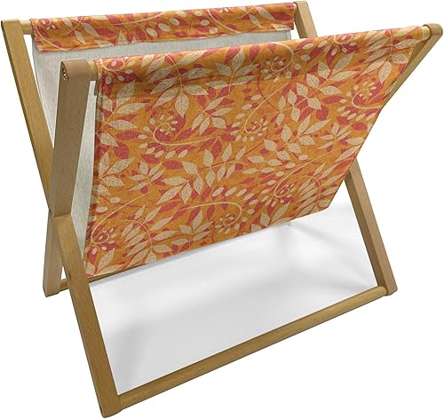 Miniatura 30 de Ambesonne Paparazzi Magazine and Book Holder, Retro Camera in Greenery 80s Pop Art Style Repetitive Pattern, Floor Rack Decor for Interior of Home &