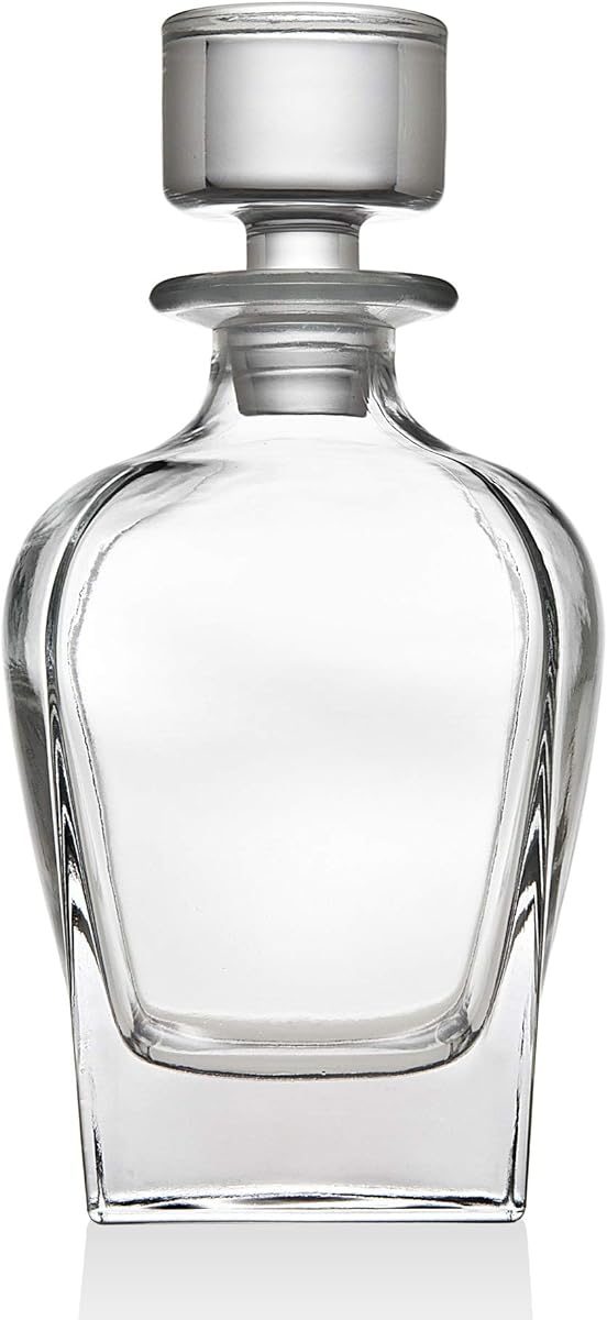 Godinger Whiskey Decanter, Liquor Decanter, Wine Decanter for Beer, Scotch, Bourbon or Wine, Barware & Drinkware, 23oz, Madison Collection