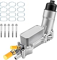 BZSSY Aluminum Oil Filter Housing & Engine Oil Cooler for 2011-2023 Charger Challenger Durango Wrangler Cherokee Ram 3.6L V6 - Replaces 926-876 926-959