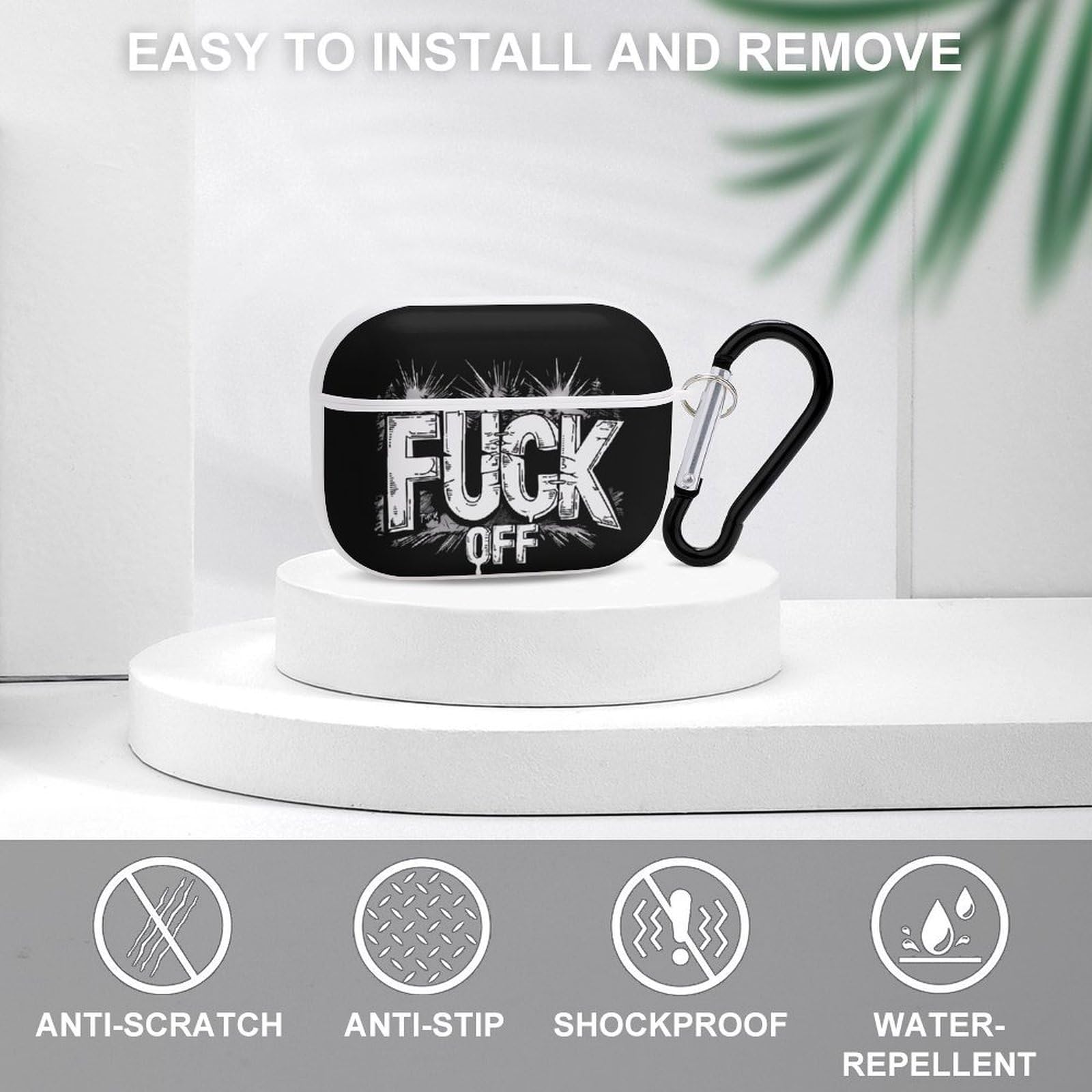 Amazon.com: Fuck-Off Earbud Case Cover Compatible with AirPods Pro