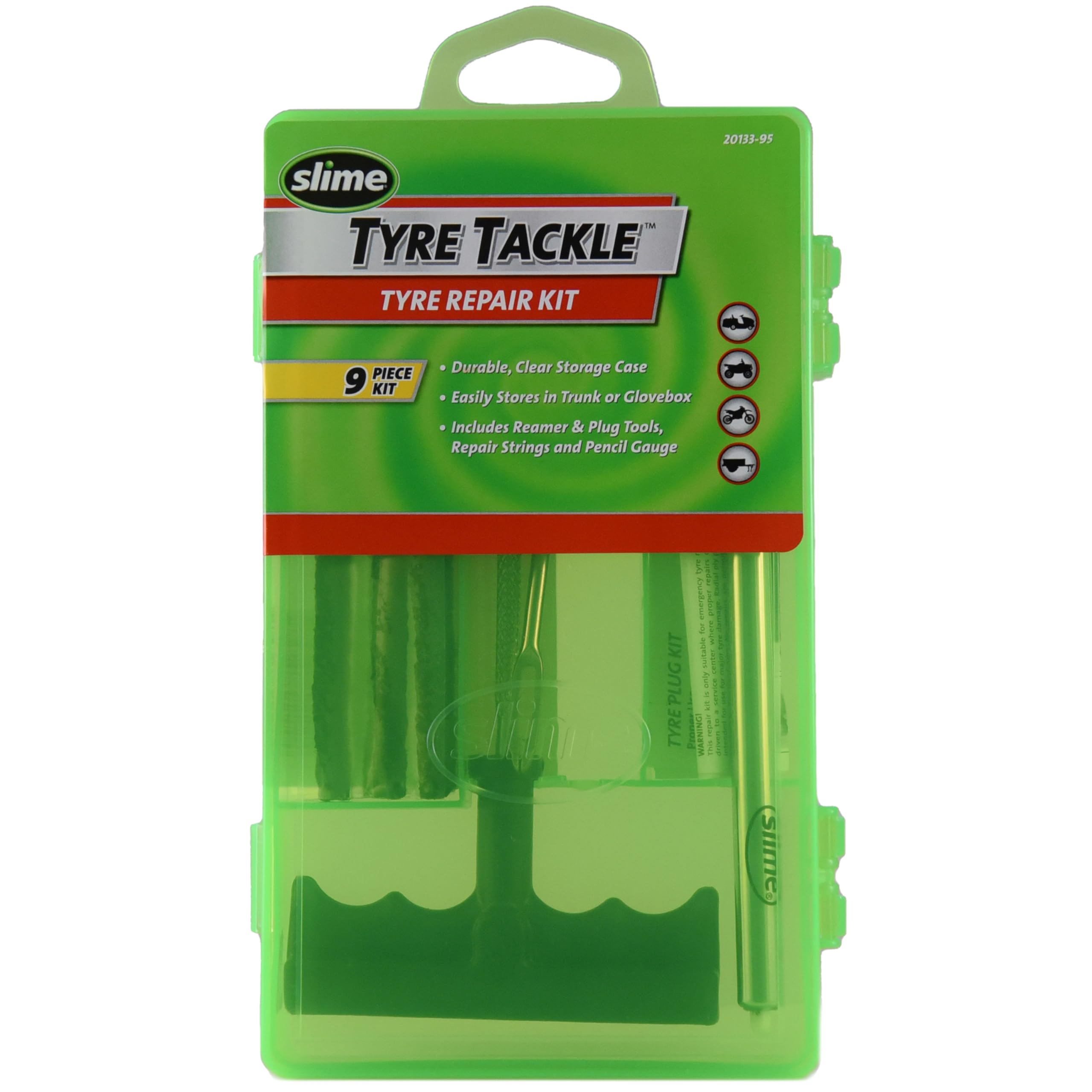 Slime 20133-95 Tyre Repair Tackle Kit, For All Tyres, Quick and Easy ...