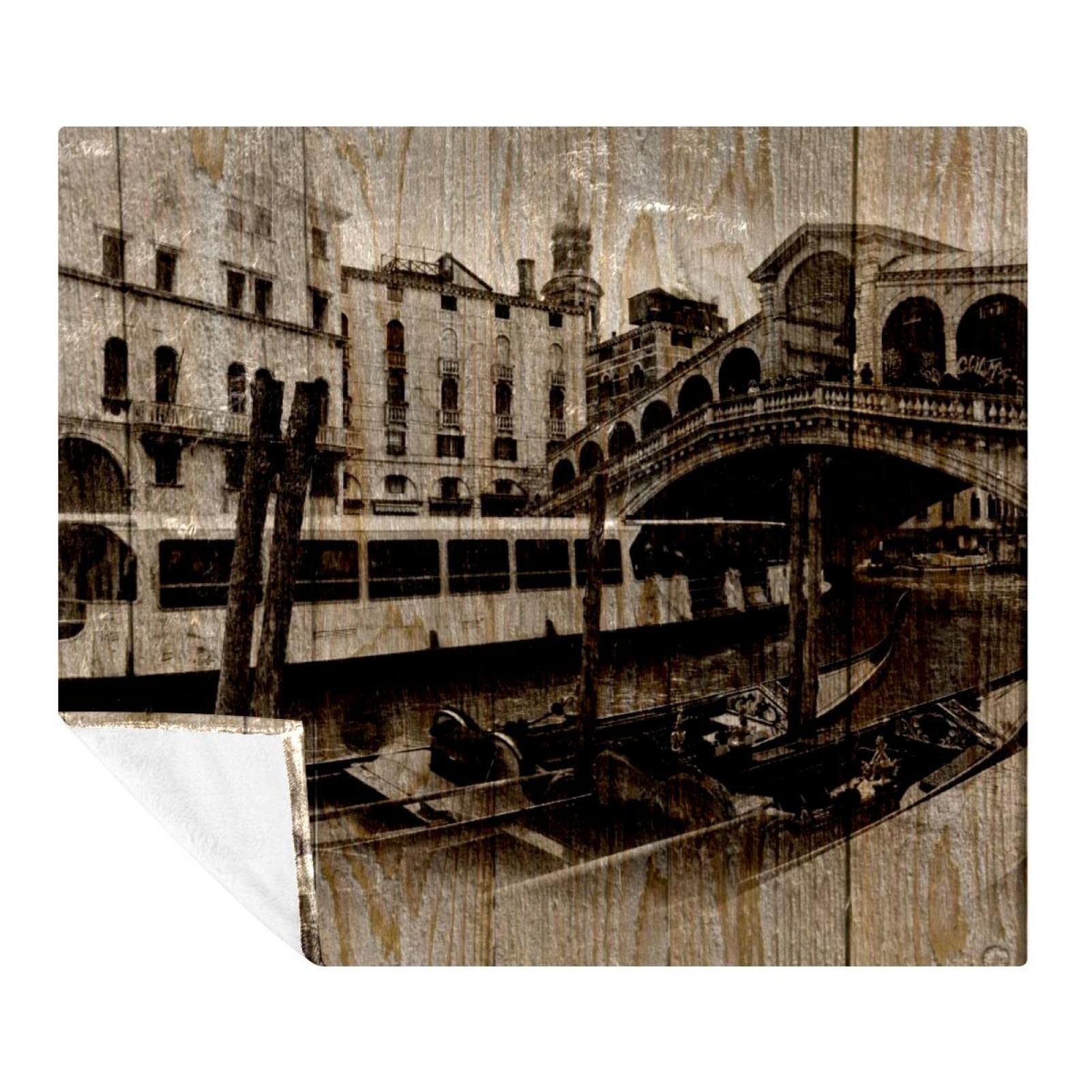 Couverture Venise pour canapé doux plaid microfibre voyage et cocooning salon