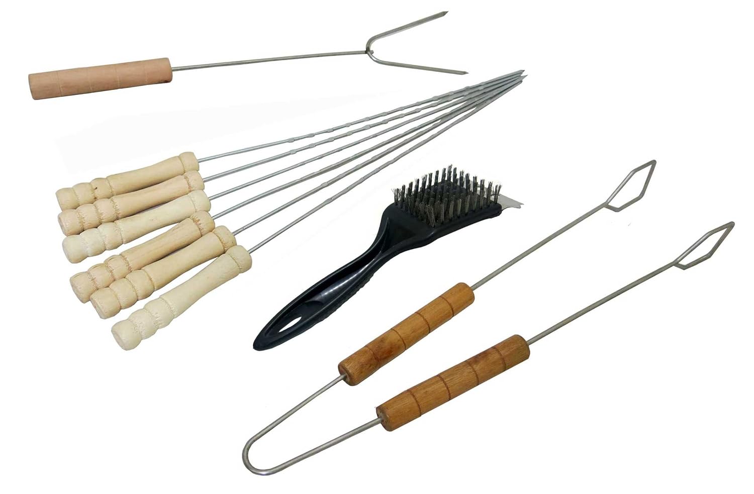 Fabrilla Barbeque Grill Tools Set Combo (Silver) Amazon.in Garden