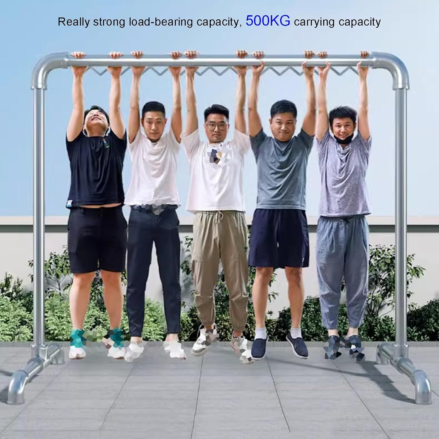 Heavy Duty Clothes Drying Rack with Windproof Hooks – Indoor/Outdoor Laundry Hanger for Blankets, Sheets, Skirts & Shoes – High Capacity Stand (L x W x H: 160x80x160CM)