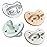 Chicco PhysioForma Luxe Orthodontic Pacifier, 0-6m | 100% Soft Silicone | Supports Breathing & Oral Development | Textured Shield & Handle | Includes Sterilizing Case | BPA Free | Multipack, 4pk