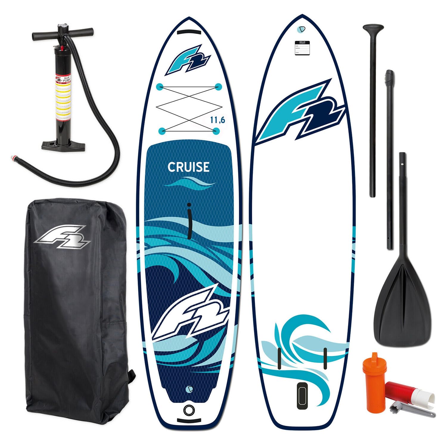 WindSUP F2 nadmuchiwana deska do wiosłowania Stand Up z opcją windsurfingu, deska surfingowa dla początkujących i zaawansowanych z akcesoriami