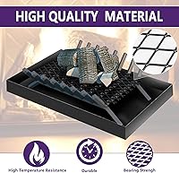 Vista 3 de Mxclimate Retenedor de brasas para rejilla de chimenea, evita que las brasas quemadas se caigan, accesorios de lugar de fuego para interiores