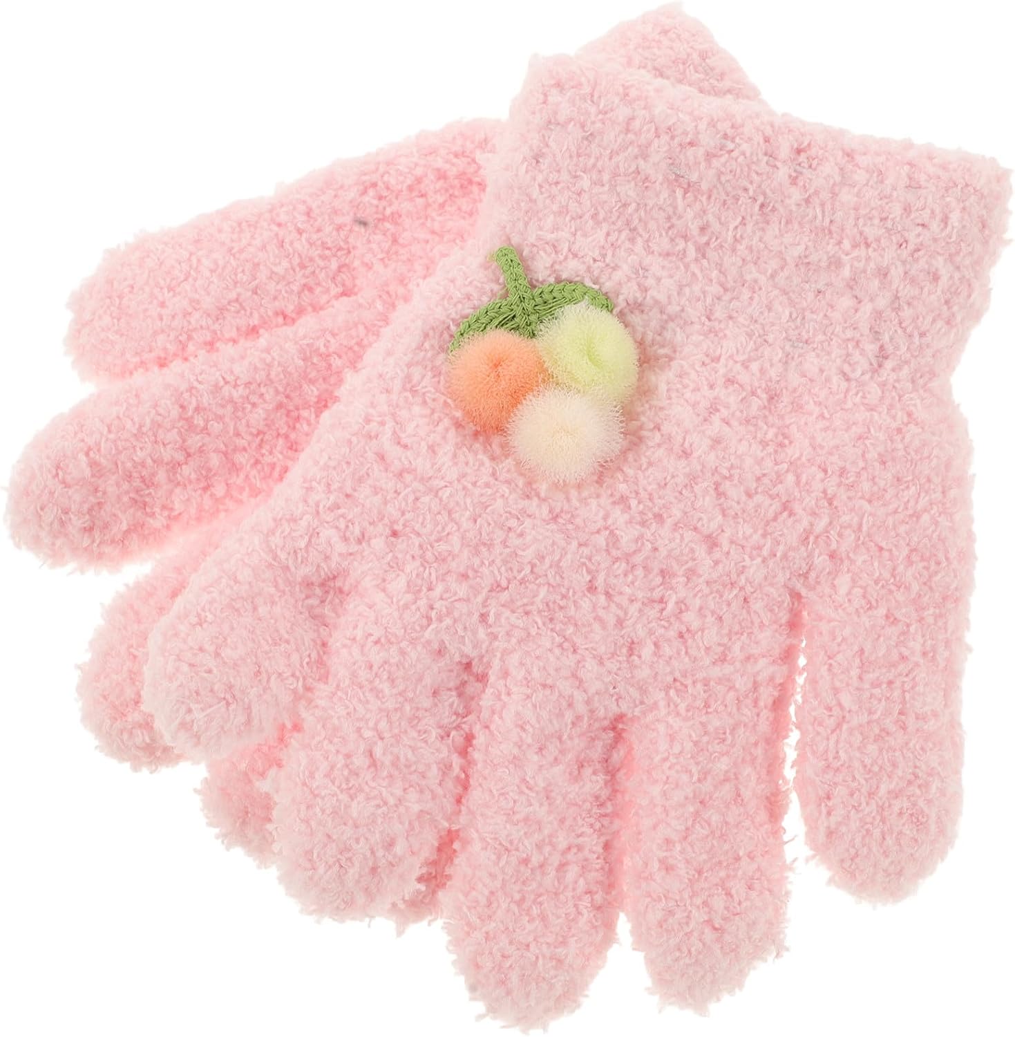 Winter Gloves for Fullfinger Design Polyester Knitted Mittens with Adorable Cartoon Style, Comfortable and Warm, for Outdoor Use, Can be Stored in Backpack or Pocket