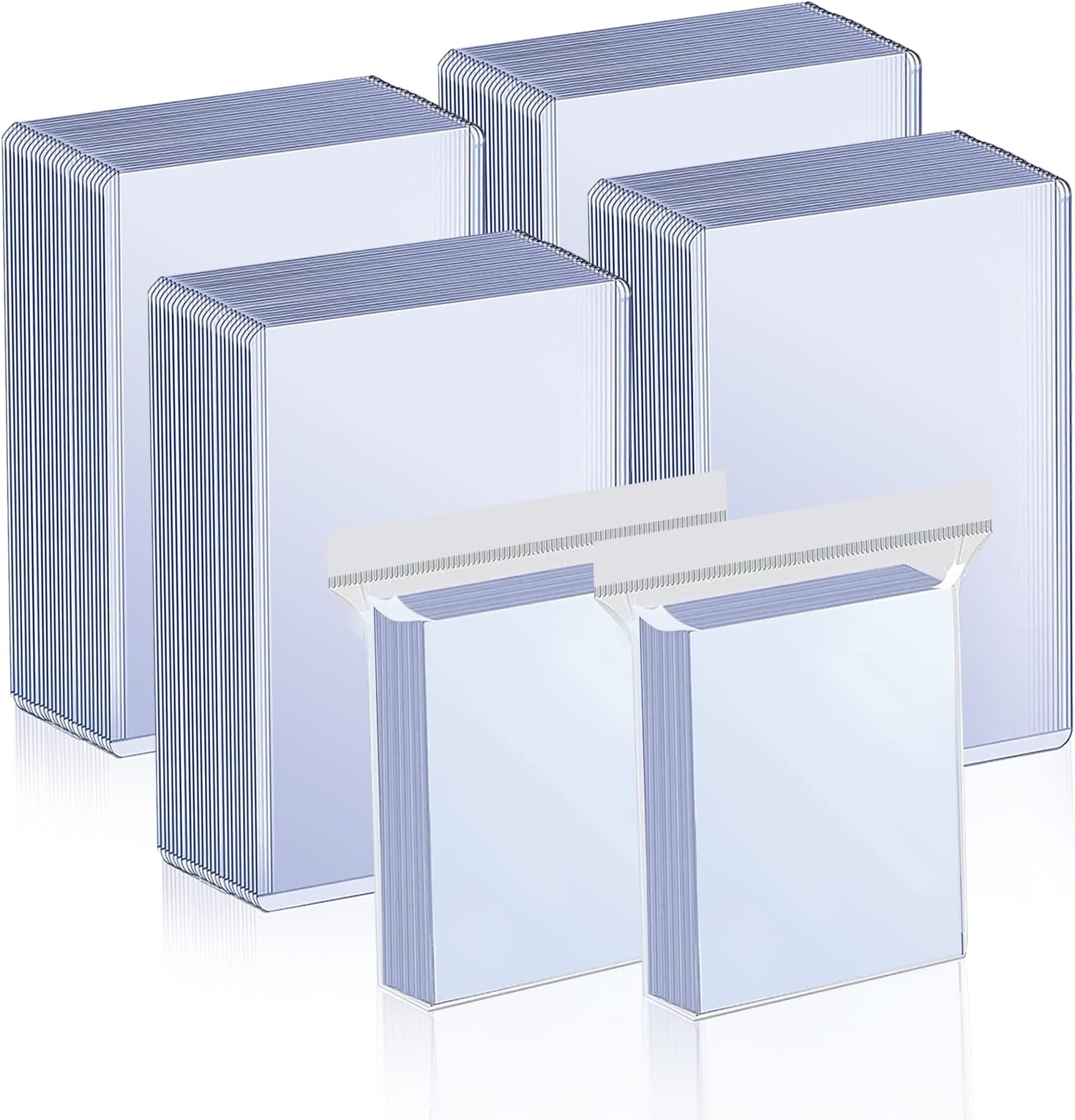 Auveach 3" X 4" 125pcs Top Loaders for Trading Cards, with 200pcs Clear Soft Card Protector Sleeves, Hard Card Protectors for Baseball, Sports, Photo, YGO, PTCG Cards