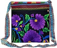PHEVOS Vintage Embroidered Boho Crossbody Bag for Women - Ethnic Tribal Hippie Shoulder Purse with Floral Patterns