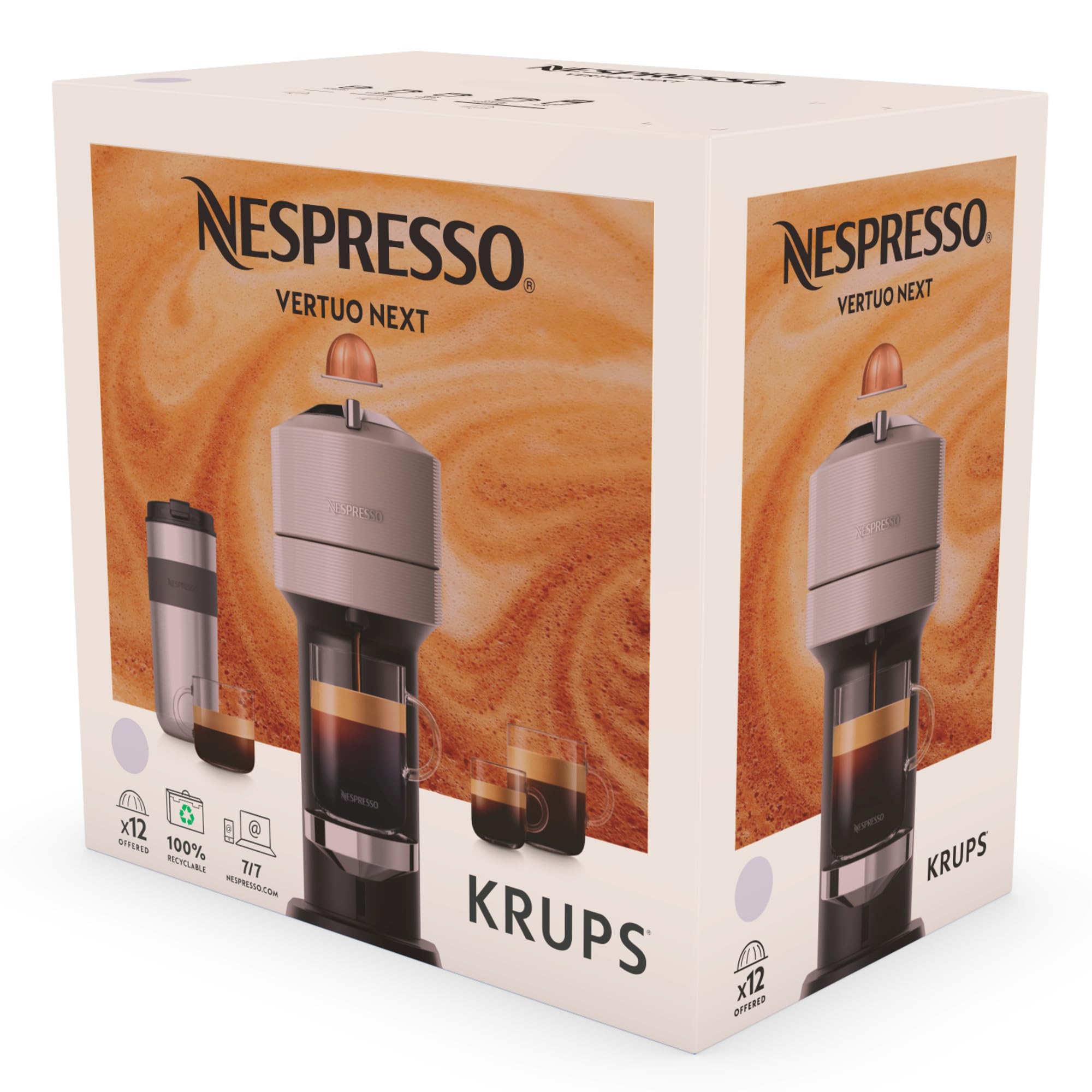 Nespresso Krups Machine à Café Vertuo Next Rouge Cafetière YY4296FD