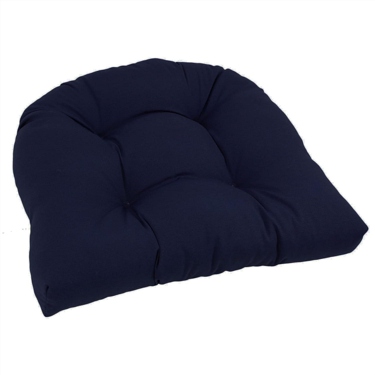 Blazing Needles Twill Rounded Back Chair Cushion,Navy, 19" x 19" 1 Count