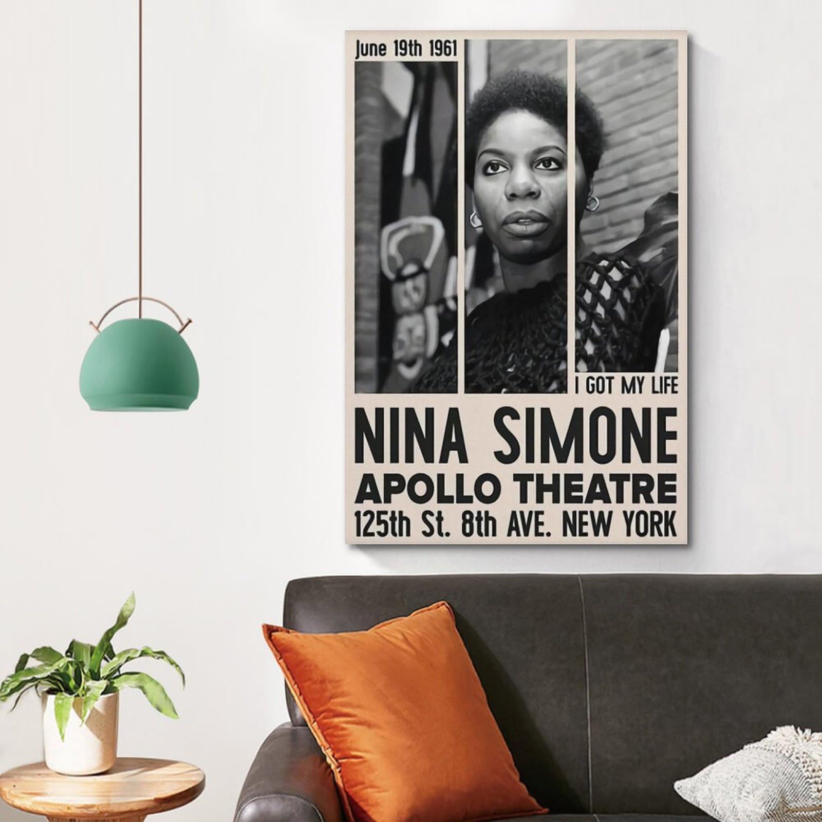 Poster Toile Nina Simone Vintage - Décoration Murale 40x60 Cm - Style Sans Cadre Pour Salon, Chambre, Bureau