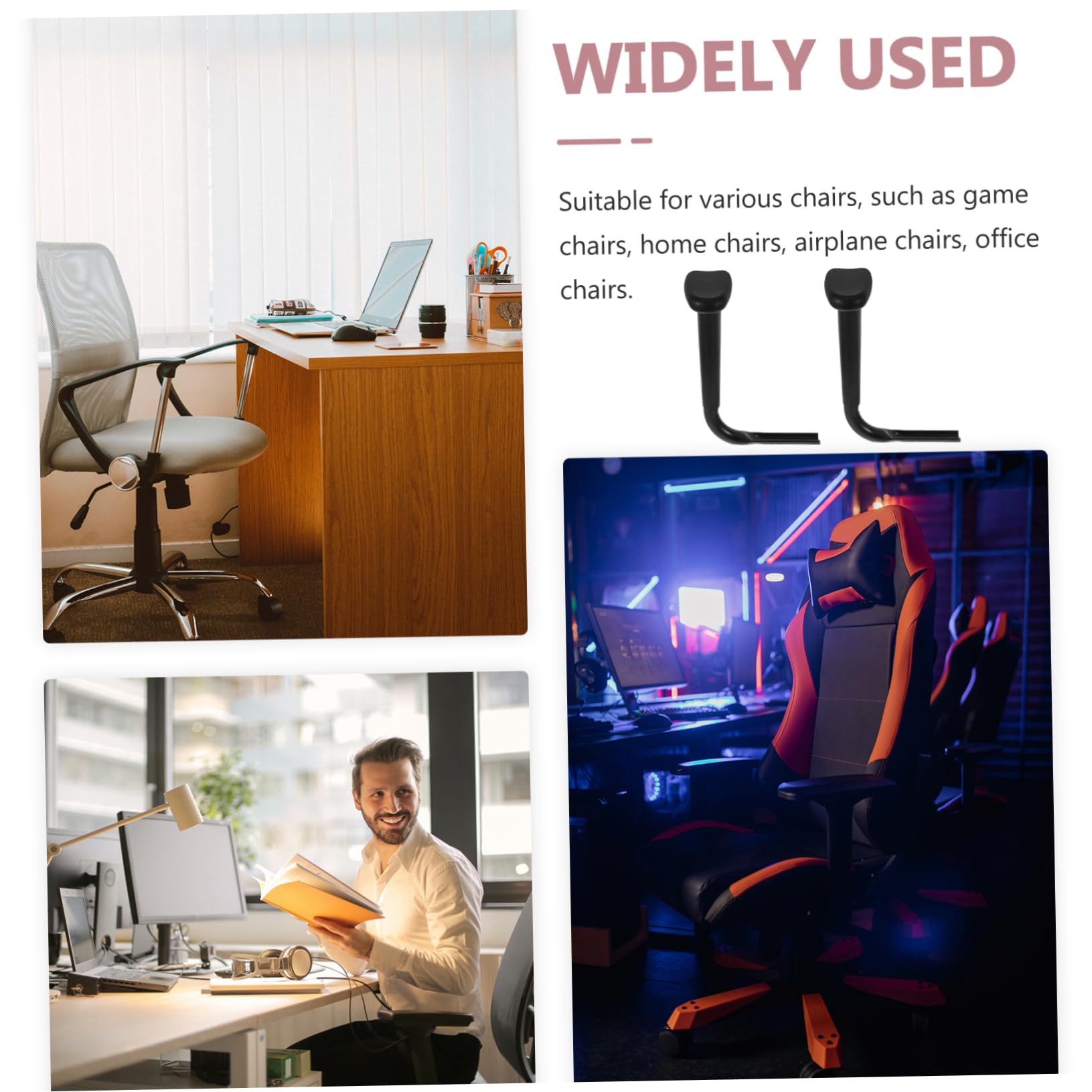 HOMSFOU 2Juegos Reposabrazos PU para Silla de Oficina y Gaming Almohadillas para Reposabrazos Ergonómicos Accesorios para Sillas de Oficina y Escritorio Compatibles Mayoría Sillas