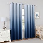 HOMEIDEAS Rideaux de blackout bleu marine Ombre 52 X 63 Longueur de pouce Gradient Chambre Darkening Thermal Insulated Energy Saving Grommet 2 Panneaux Fenêtre Draps pour Salon/Chambre