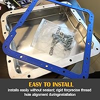 Vista 4 de Junta de cárter de aceite de transmisión apta para junta GM 93104, compatible con Moroso 4L60E, 700R4. Actualizada con cuña de acero