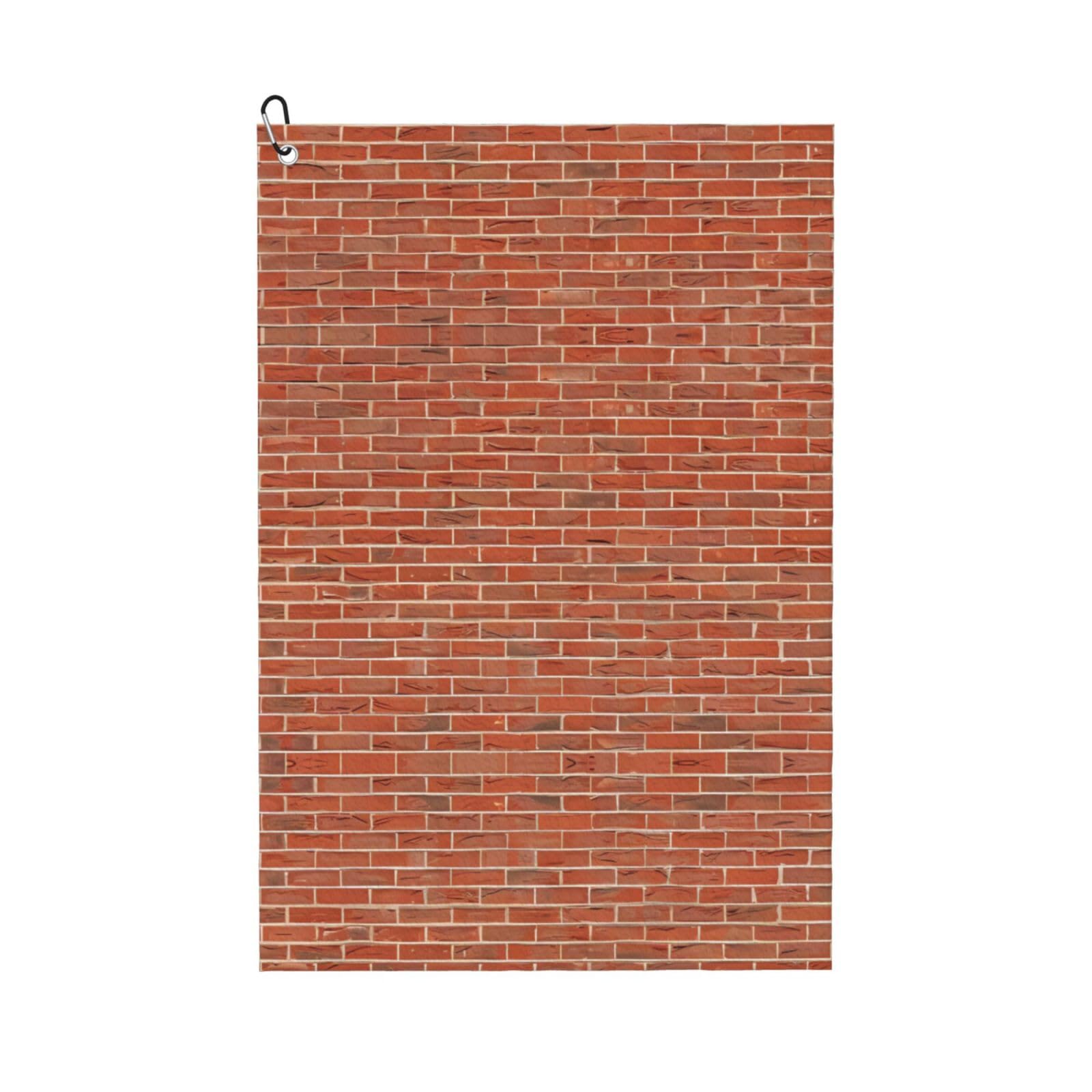 ZHAOUR Red Brick Wall Texture Print Golf Towel for Men & Women â€“ Perfect for Golf, Yoga, Gym, Hiking with Carabiner Clip