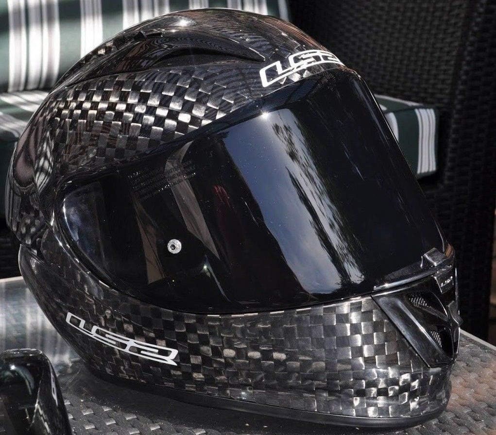 LS2 FF323 ARROW EVO GLOSS CARBON FIBRE ACU GOLD APPROVED ROAD RACE MOTORCYCLE SAFETY CRASH HELMET UK STOCK INCLUDES FREE BLACK RACE VISOR AND CLEAR VISOR HGB MOTORCYCLES (L)