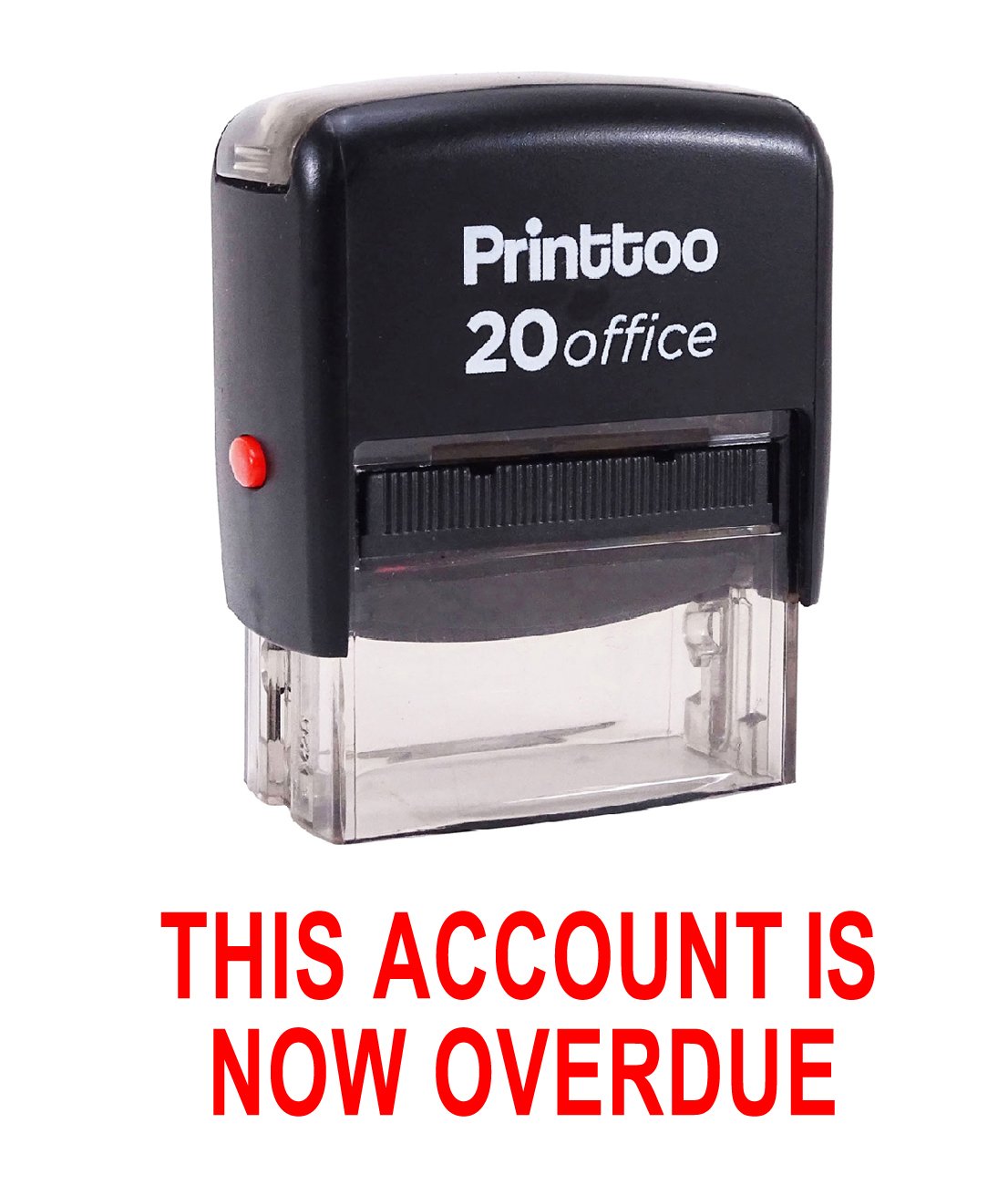 Printtoo Office Stationary Custom Stamp This Account is Now OVERDUE Self Inking Rubber Stamp-Red, 14 mm x 38 mm (Approx)