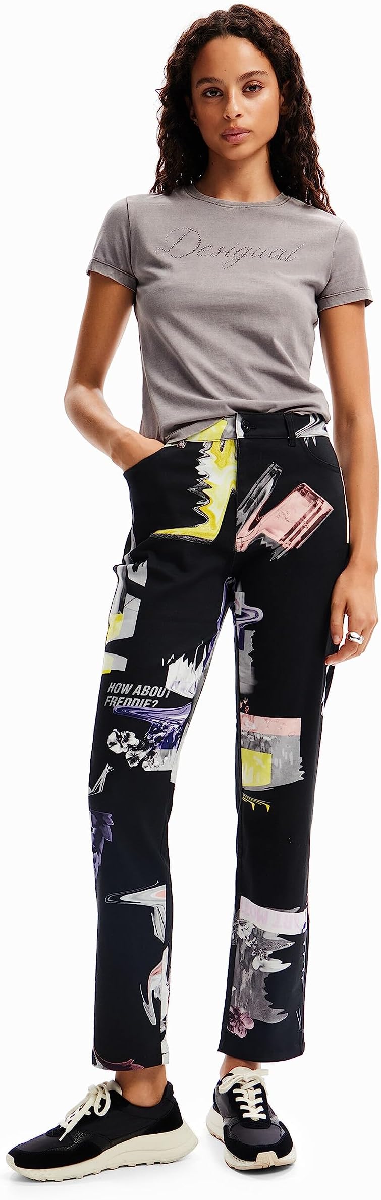 Women's Straight Collage Trousers