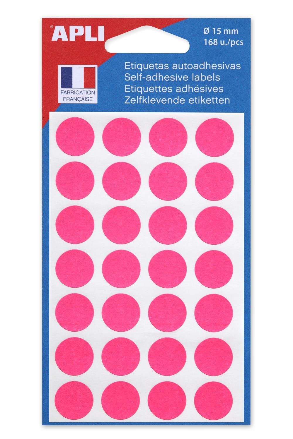 Agipa 111848 Coding Dots Round Diameter: 15 mm, Pink