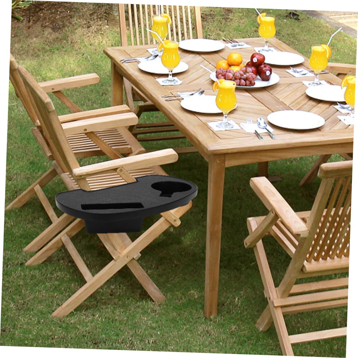 SHOWERORO Chair Beverage Tray Recliner Coaster Cup Holder Portable Outdoor Drink Holder