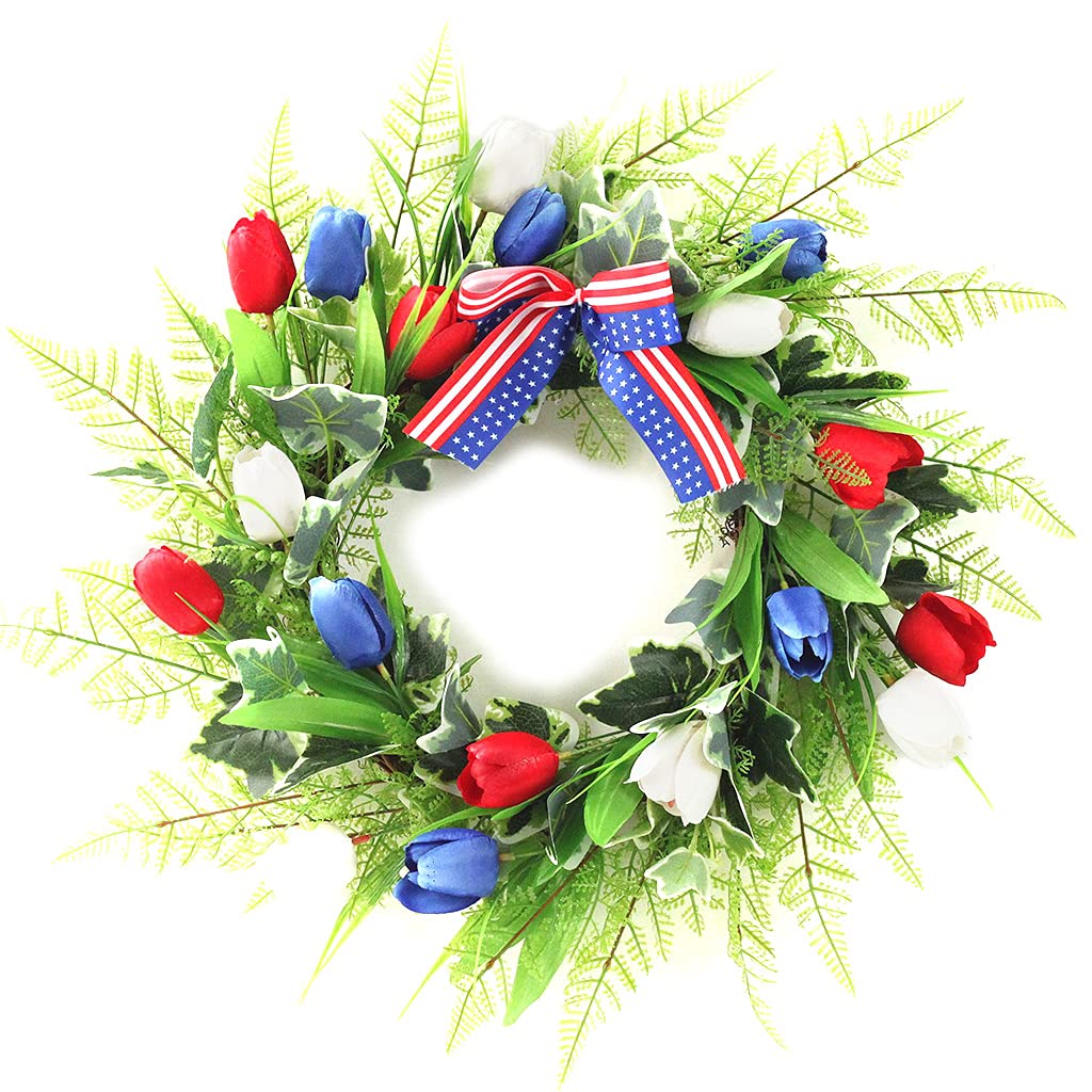 Couronne en soie de prestige bleu blanc rouge pour décoration extérieure