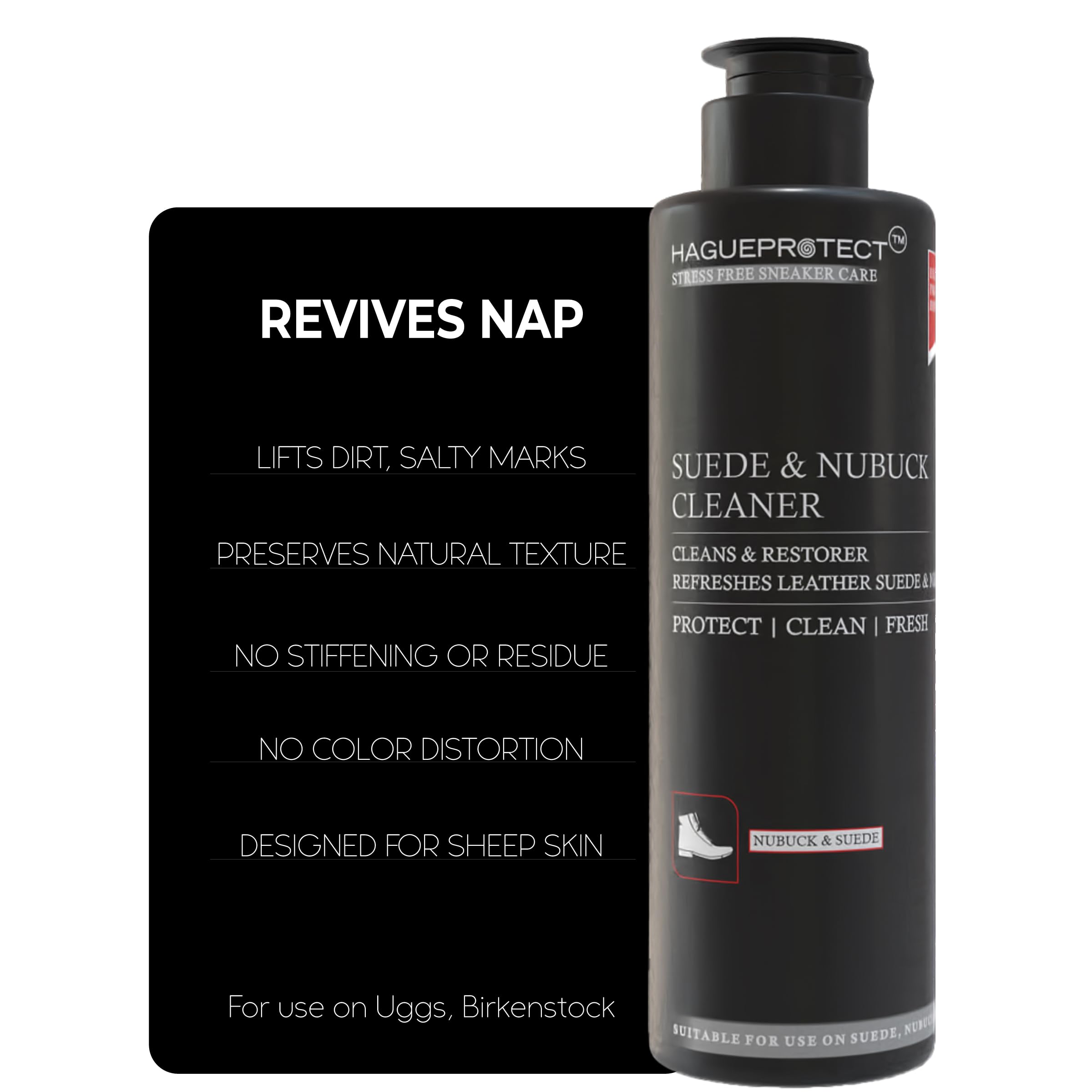 Hagueprotect Shoe Cleaner Kit & Sneaker Cleaner Sets- Clean & Protect Shoe Care Kit | Cleaning Kit Solution for Sneakers, Mesh, Canvas, Suede, Knit, Leather