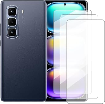 Screen Protector Compatible with Infinix Hot 50 Pro+ 4G6.78 Inch [3 Pack] Glass Screen Protector Suitable for Infinix Hot 50 Pro+ X6880, Tempered Glass Protective Film
