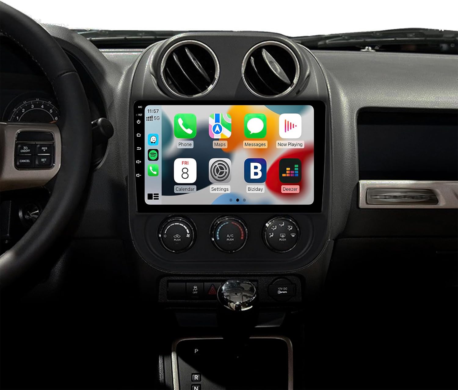 Android 12.0 4-core IPS Screen Car Stereo Radio Built in Apple Carplay Android Auto for Jeep Patriot Compass 2010-2016 GPS Navigation Head Unit