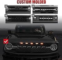 Vista 3 de Mabett 5 piezas de luces LED de parrilla para accesorios Ford Bronco 2021 2022 2023 2024 2025 de 2/4 puertas, compatibles con Badlands Wildtrak &