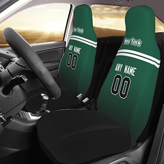 2 Pack Custom Personalized New York Car Seat Covers,Personalized Name Nnumber Seat Protector Case Soft Elastic Seat Auto Interior Accessories Universal Fit Most Vehicles, SUV, Truck, Van