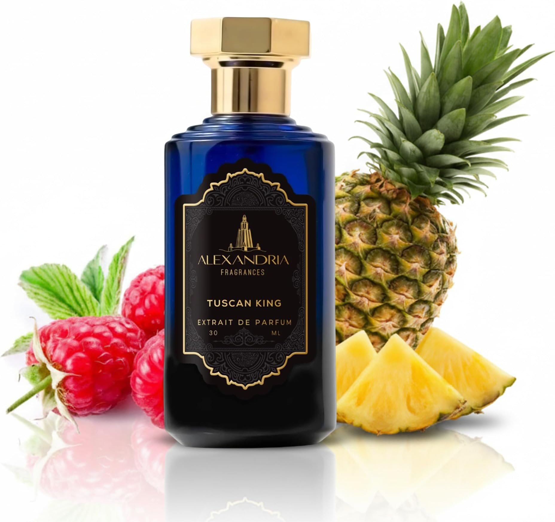 Tuscan King Perfume - Long Lasting Eau de Parfum for Men & Women - Men's Cologne with Raspberry, Leather, Pineapple & Smoky Birch - Luxury Fragrance Inspired by Elegance - 30ml
