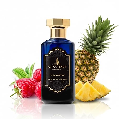 Alexandria Fragrances Perfume Tuscan King  Eau de Parfum de larga duración para hombres y mujeres  Colonia para hombre con frambuesa, cuero, piña y