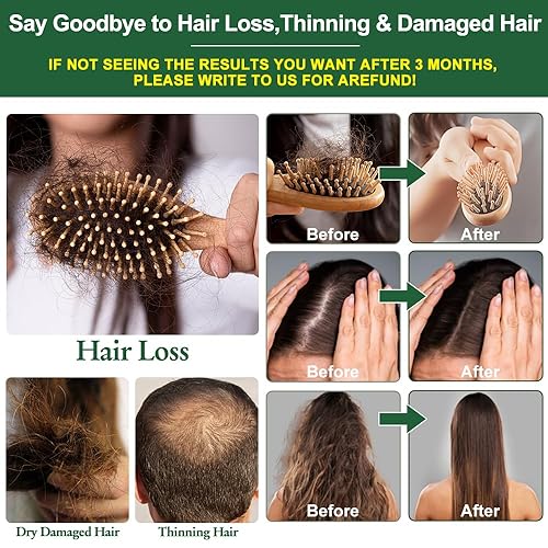 Miniatura 2 de Juego de champú y acondicionador para el crecimiento del cabello con spray protector del calor, aceite de argán y queratina de romero, productos de