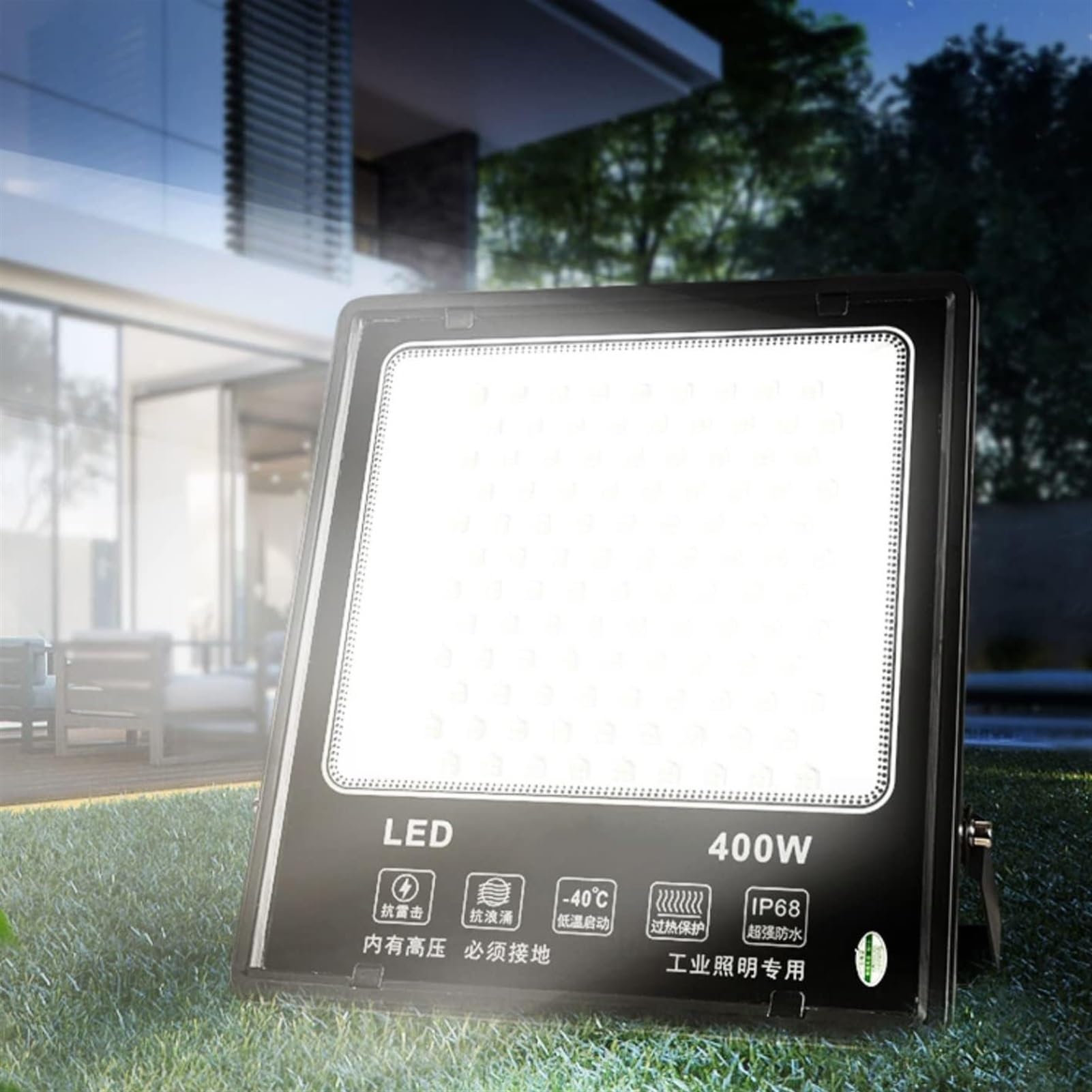 Projecteur Led Extérieur 6500K blanc pour éclairage de jardin et cour étanche IP68