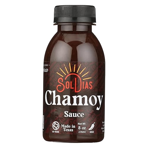 SolDias Chamoy Salsa vegana afrutada y picante sin conservantes añadidos, 8 oz (1)