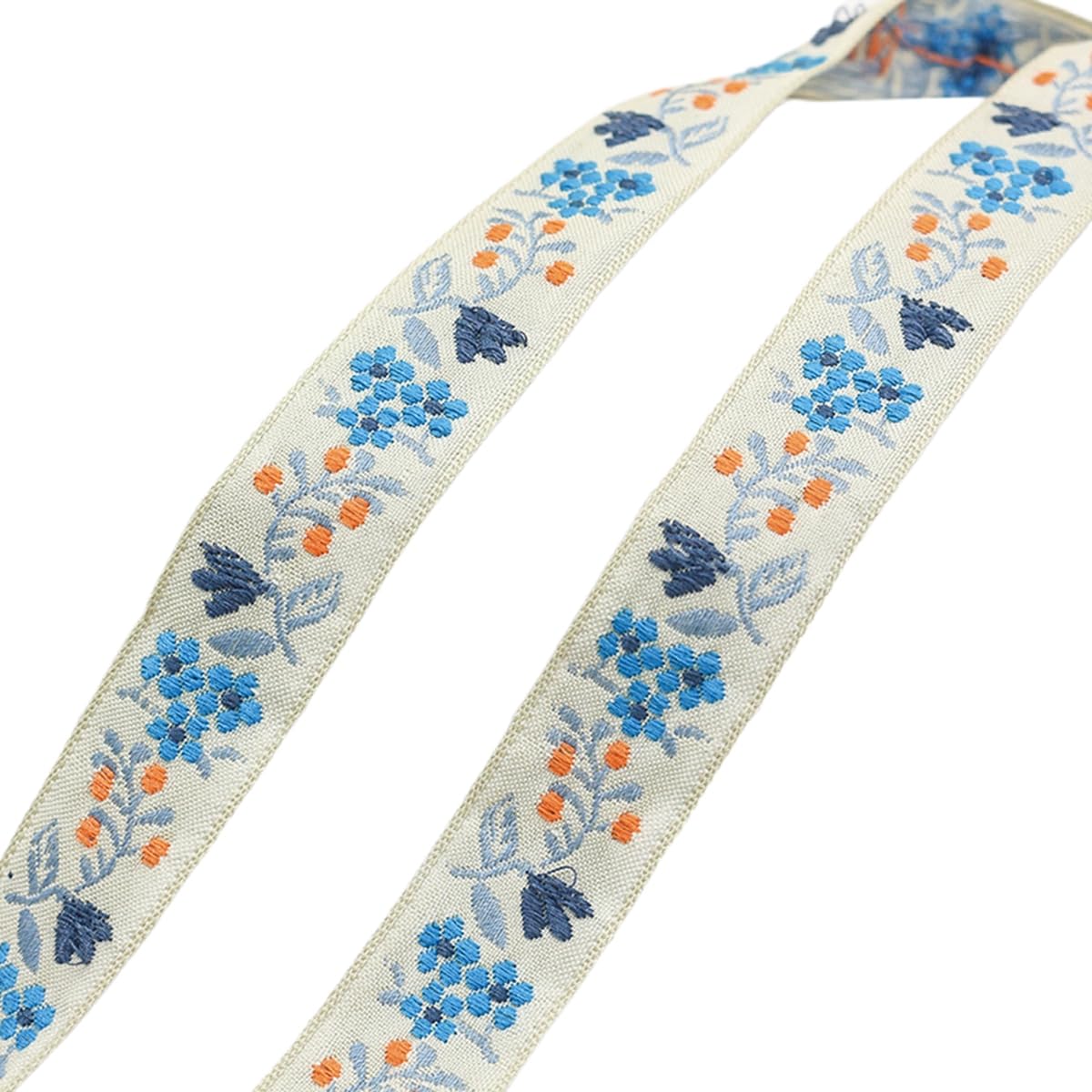 Etniczny haft koronkowy 2 cm szerokości, w stylu vintage, żakardowa, obszycie kwiatowe, haftowana taśma poliestrowa, wzór kwiatowy, tkana taśma do szycia, majsterkowania, ubrań, zasłon,