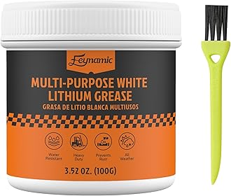 Multi Purpose White Lithium Grease 3.52 Oz for Automotive Brake Calipers Door Hinges Bike Bearings Tracks High Temp Heavy Duty NLGI 2 Lubricant Protects Against Rust and Corrosion (100g)
